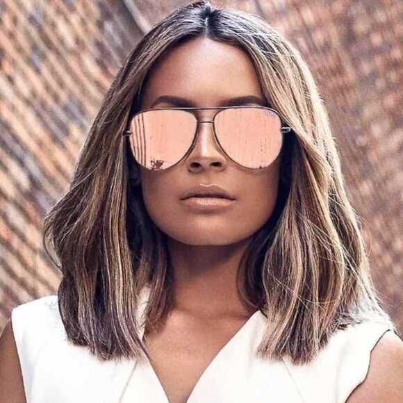 Quay High Key Sunglasses-Rose Gold - Picture 2 of 2